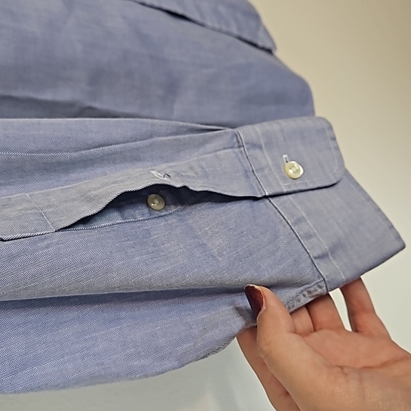 Polo Ralph Lauren Andrew Blue Button Down Shirt 16 32/33 - Picture 4 of 4